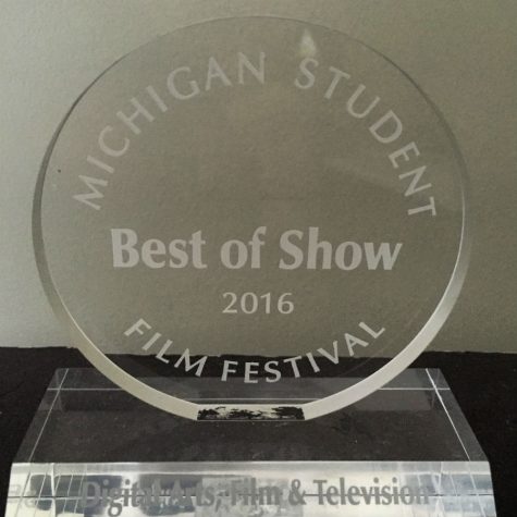 Cubillejo's best of show award from the Michigan Student Film Festival. 