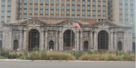 ALL ABOARD | The former Michigan Central Station in Corktown Detroit, now known as Roosevelt Park, was the site of the dig.