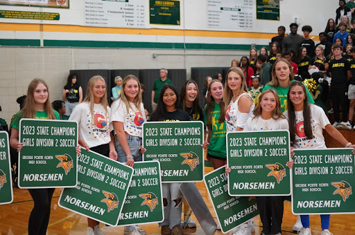 Dedication Pays Off | During the 2023 homecoming pep assembly, the girls soccer team was recognized for their hard work and accomplishments that took place in their previous season. Reflecting on their success, senior Alyssa Burney takes pride in their efforts. “I was very proud to be a part of the team and be able to win for our school,” Burney said.